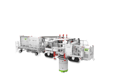 3D-Illustration einer Downhole Boring Machine